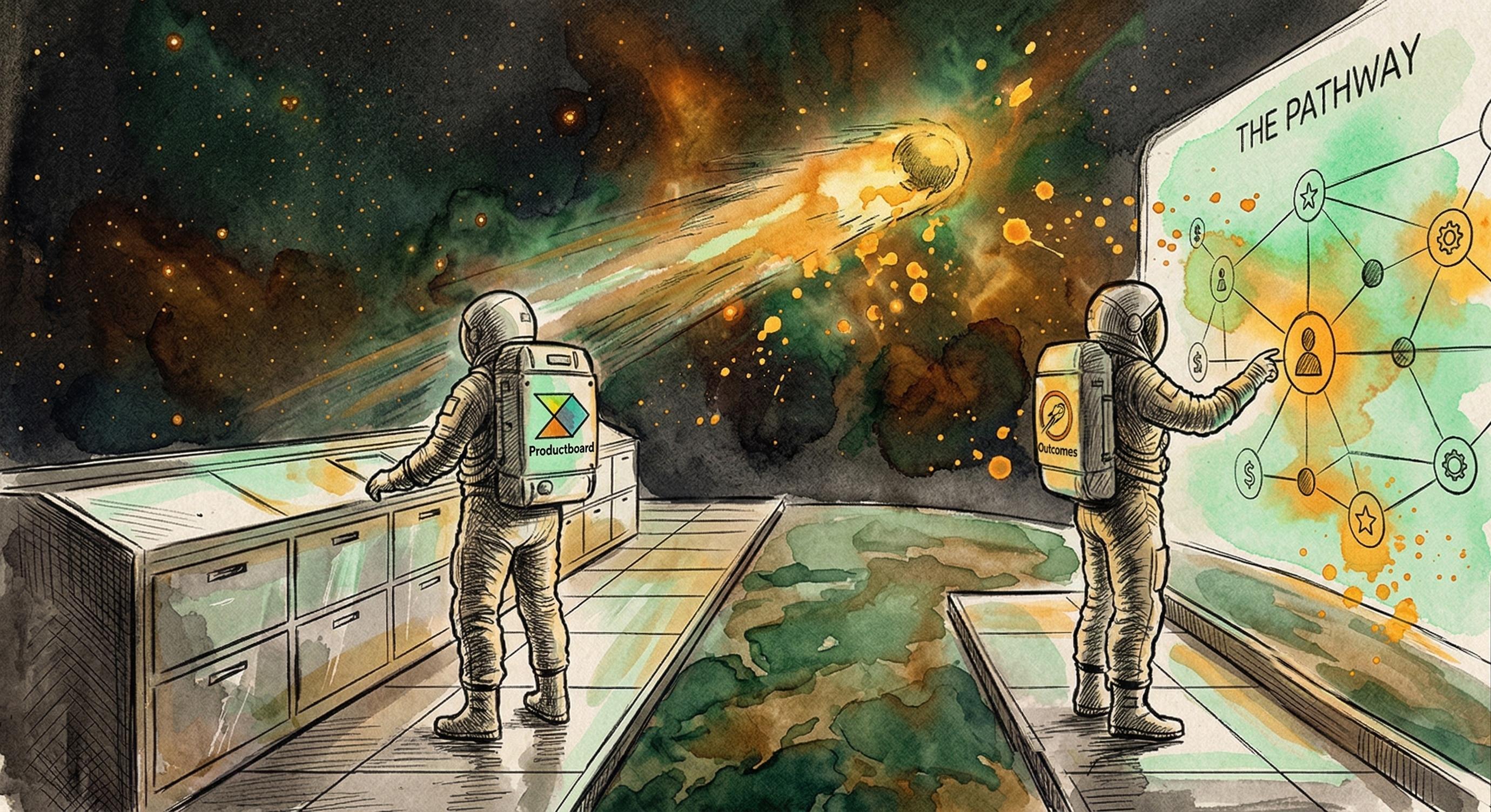 Dark Cover for Productboard vs Outcomet: Same Problem, Different Architecture